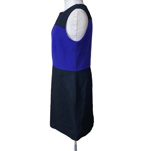 Talbots wool sleeveless colorblock dress with back invisible zipper size 12 - Picture 2 of 5